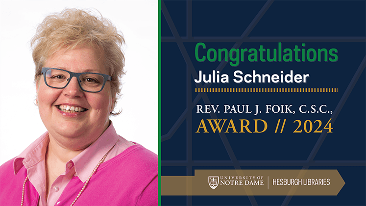 Julia Schneider Receives 2024 Foik Award