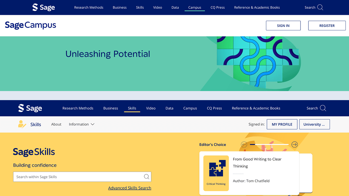 Featured Resources: Sage Campus and Sage Skills