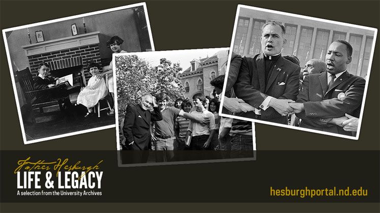 Digital archive of historic Father Hesburgh works now available 