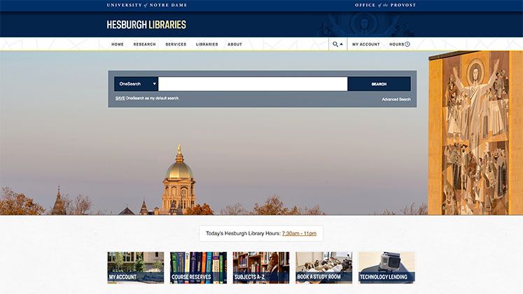 Hesburgh Libraries launches new website