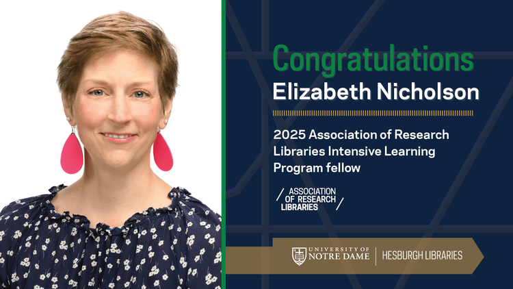 Elizabeth Nicholson awarded Association of Research Libraries fellowship