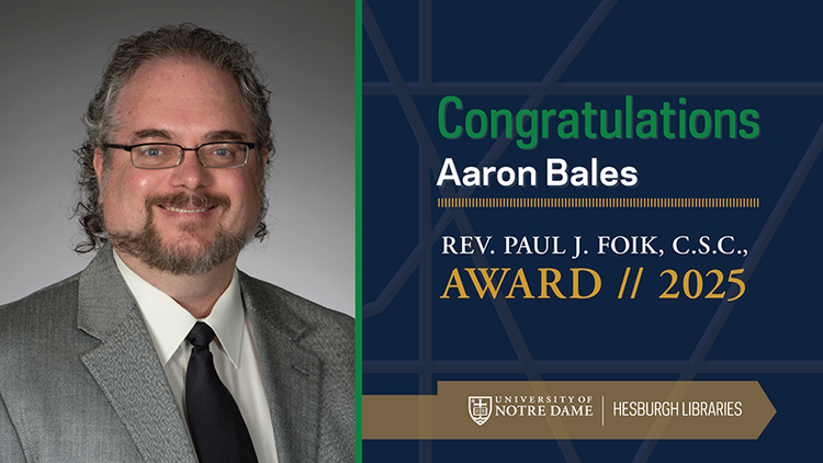  Aaron Bales receives 2025 Foik Award