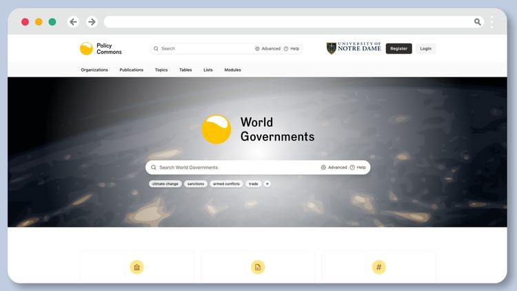 Featured Resource: Policy Commons World Governments