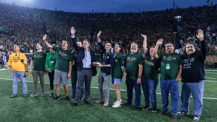 Three Hesburgh Libraries employees part of Presidential Team Irish Award-winning team
